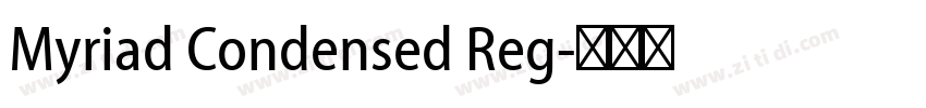 Myriad Condensed Reg字体转换